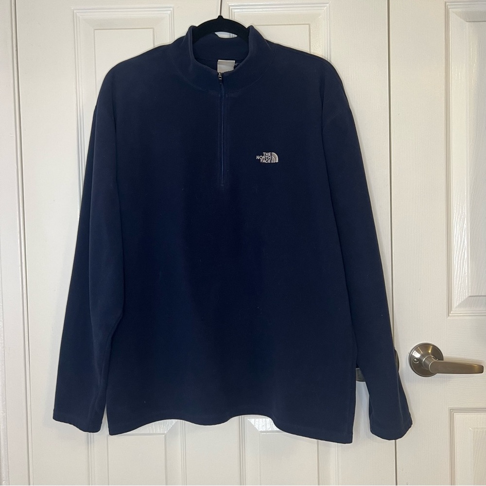 The North Face Men's‎ Navy Polar Fleece 1/2 Zip Pullover